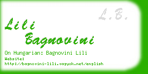 lili bagnovini business card